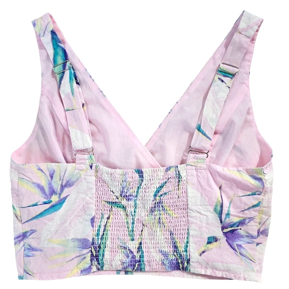 Forever 21 Womens Pink Floral Crop Top Size Small - Picture 5 of 5